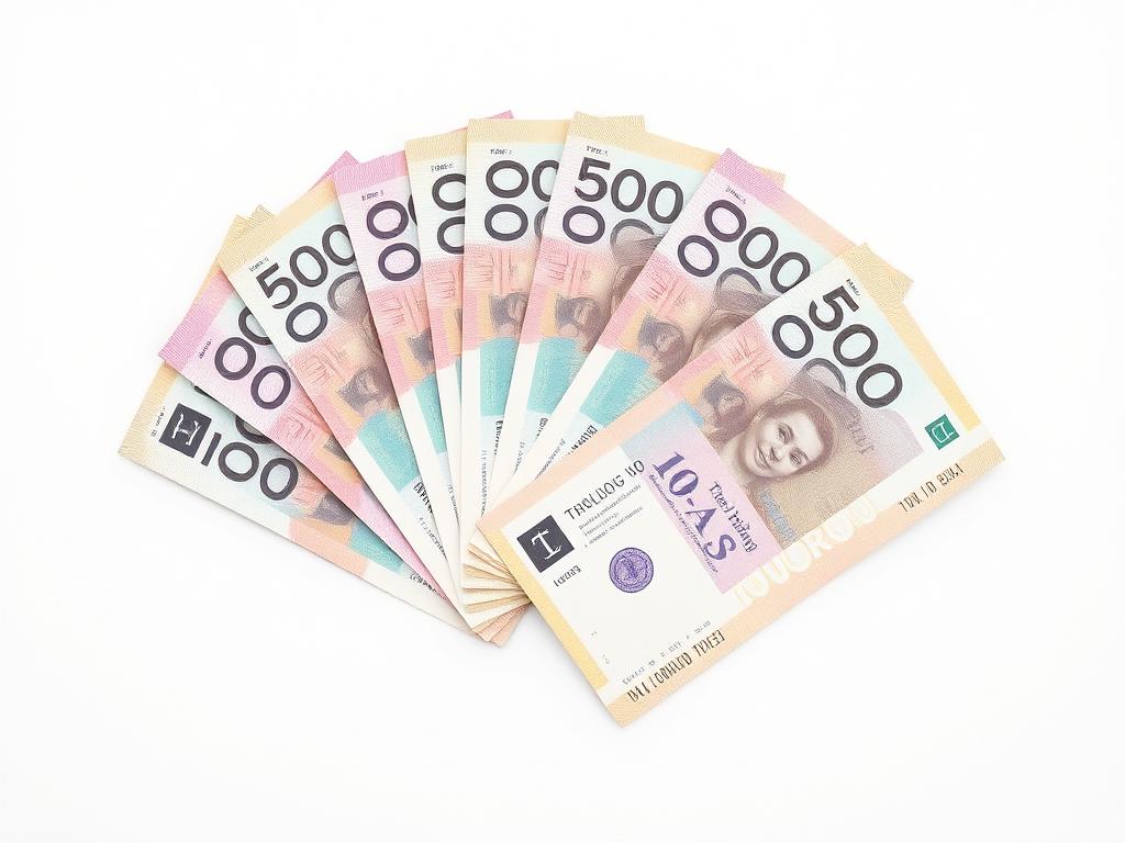 A Thai baht currency notes fanned out showing different denominations relevant to travel expenses in Pattaya A Thai baht currency notes fanned out showing different denominations relevant to travel expenses in Pattaya