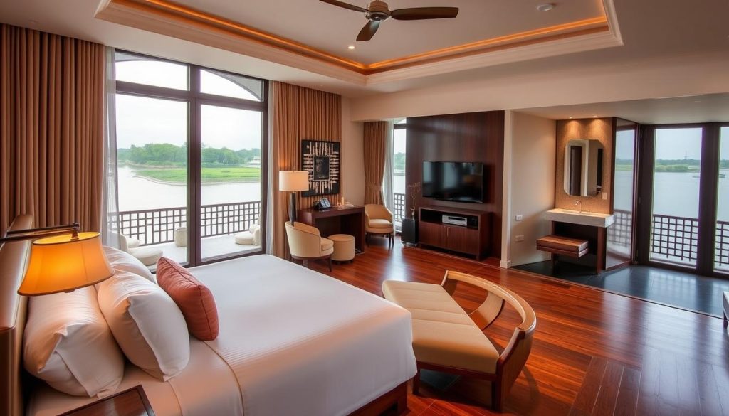 Anantara Chiang Mai Resort on the riverside showing luxury rooms and facilities Anantara Chiang Mai Resort on the riverside showing luxury rooms and facilities