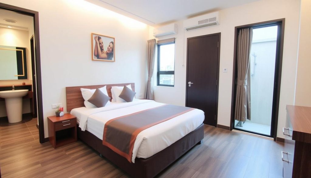 Comfortable budget hotel room in Bangkok