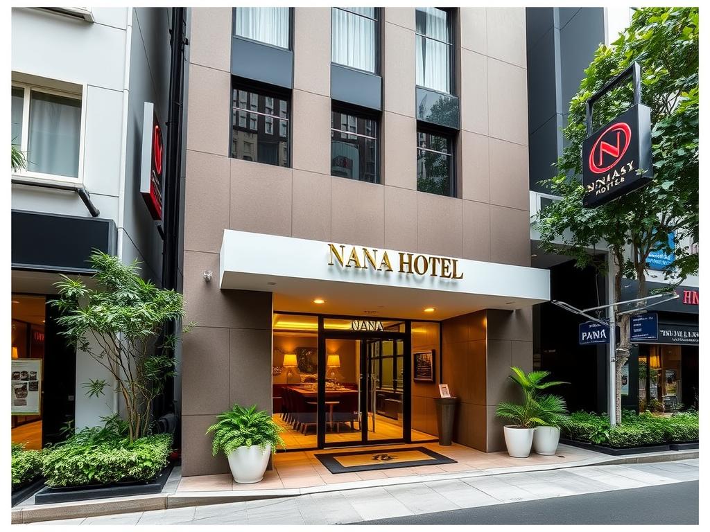 Exterior view of Nana Hotel Bangkok showing its entrance and facade near Nana Plaza nightlife best guest friendly hotels in bangkok for older men dating younger women