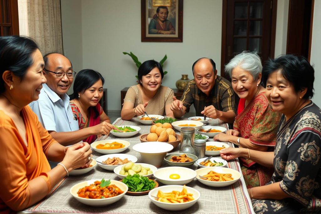 Thai community dinner gathering - Phuket travel guide cultural values