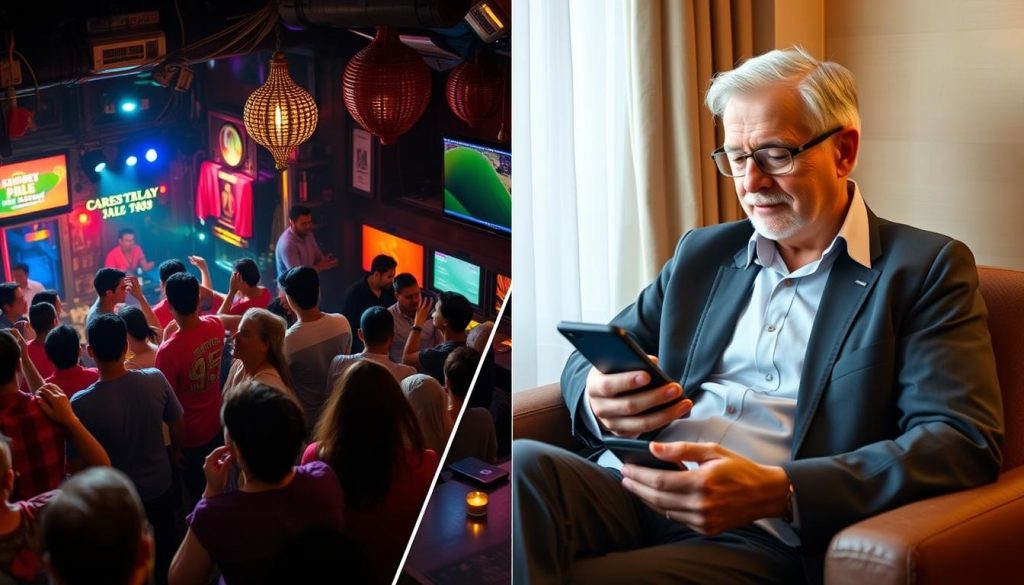 Comparison of nightlife and travel app usage in Siem Reap