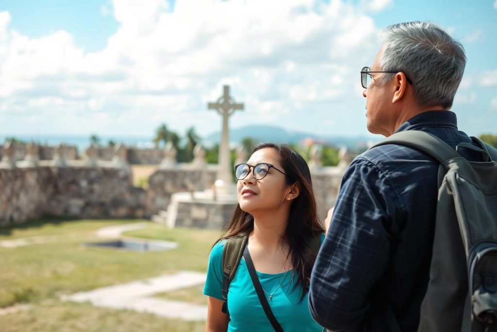 Travelers exploring Cebu's historical sites together