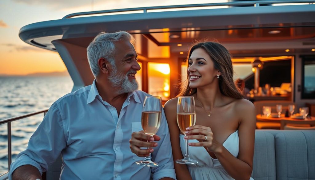 Travelers on boat during Bali sunset cruise