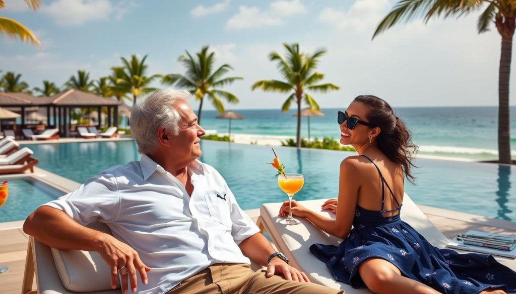 Travelers relaxing at Potato Head Beach Club in Seminyak, Bali