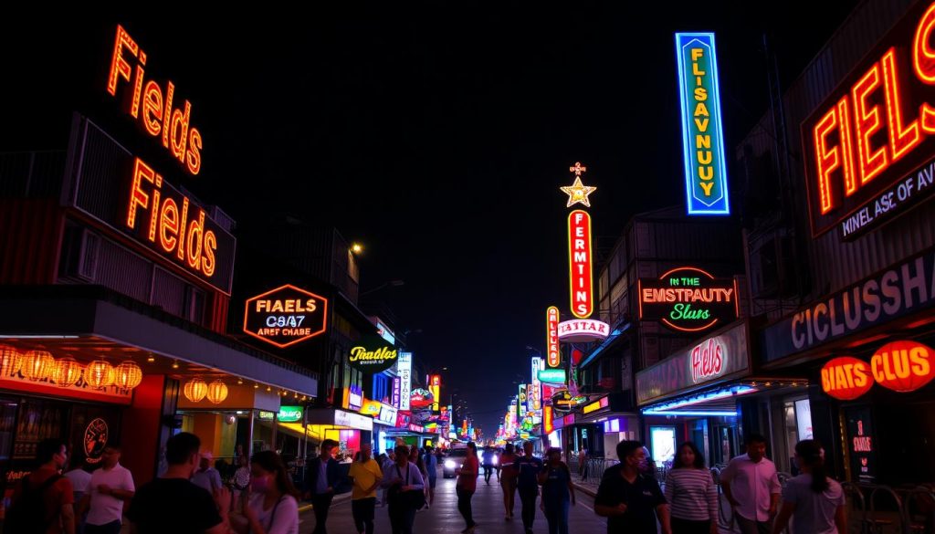 Fields Avenue nightlife scene in Angeles City Fields Avenue nightlife scene in Angeles City