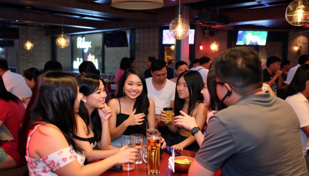 Group conversation at a social event in Cebu
