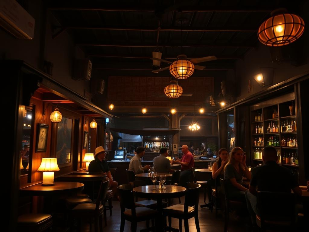 Hidden bar in Siem Reap showing intimate Cambodia nightlife setting