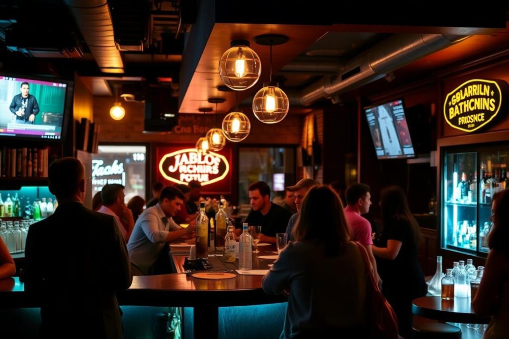 Interior of a popular bar in Angeles City showing drink prices and atmosphere Interior of a popular bar in Angeles City showing drink prices and atmosphere
