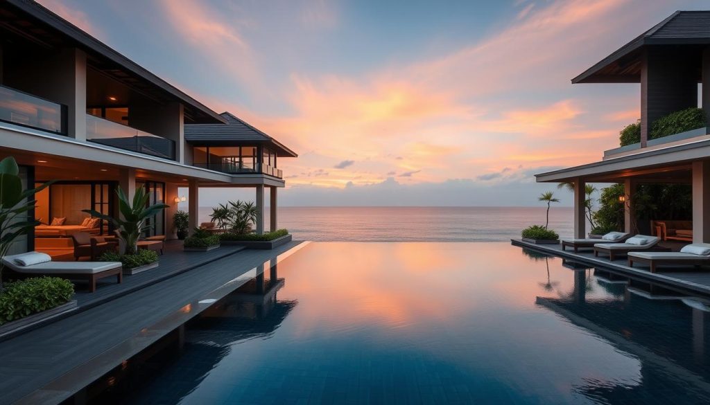 Luxury hotel in Seminyak with pool and ocean view, ideal base for Bali adventures