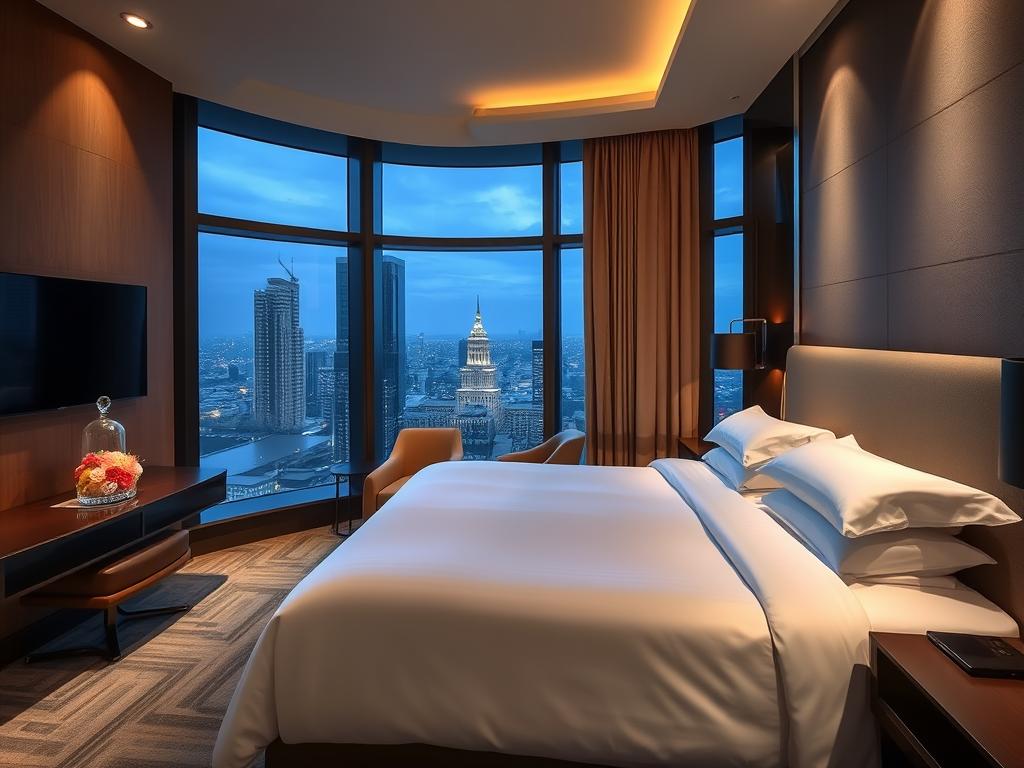 Luxury room at New World Makati Hotel