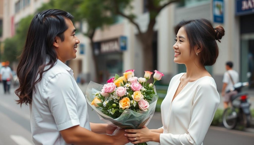 Travelers exchanging small tokens of appreciation in Ho Chi Minh City Small gifts and gestures