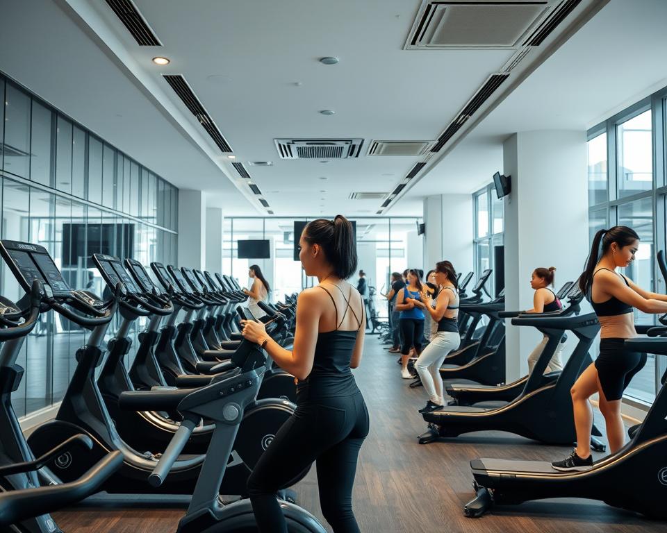 Modern fitness center in Manila