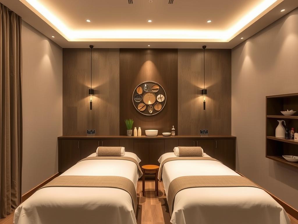Modern spa treatment room at Let's Relax Spa in Pattaya Modern spa treatment room at Let's Relax Spa in Pattaya