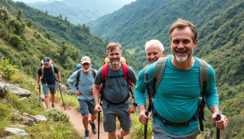 Mountain trek through northern Thailand's lush landscapes Mountain trek through northern Thailand's lush landscapes