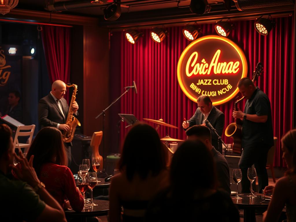 Musicians performing at Binh Minh Jazz Club