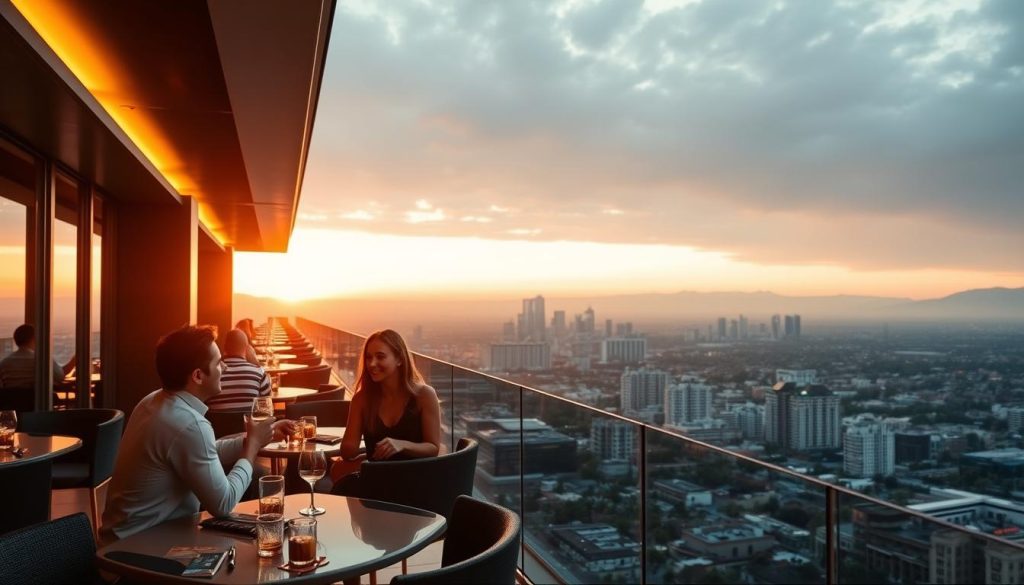 Memorable rooftop bar setting in Angeles City with city lights view best things to do in angeles city for young travelers