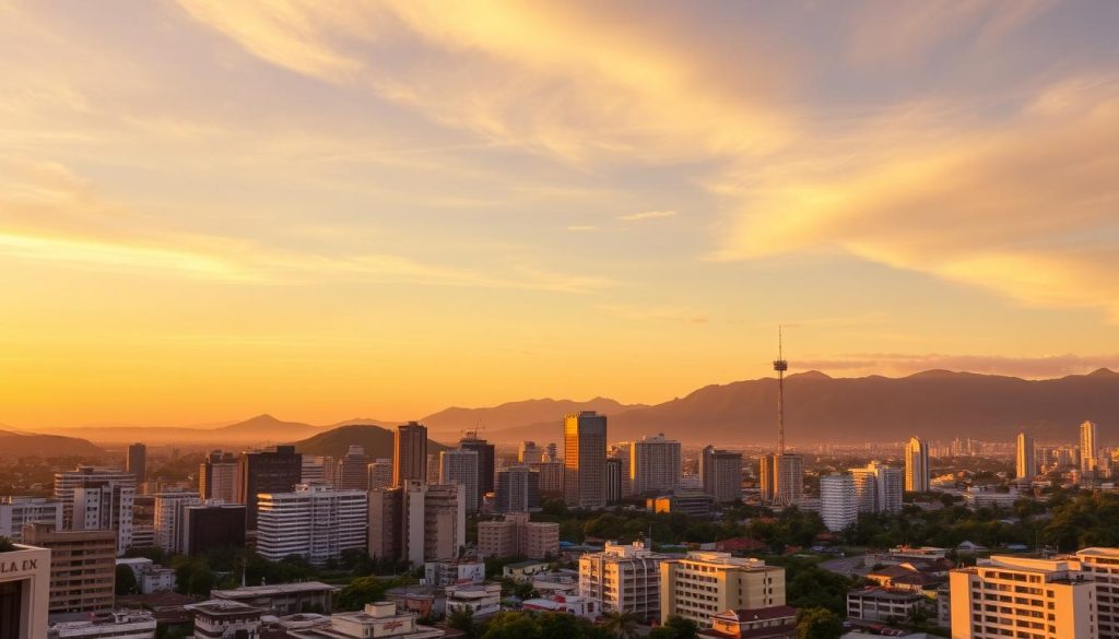 Sunset view of Cebu City skyline