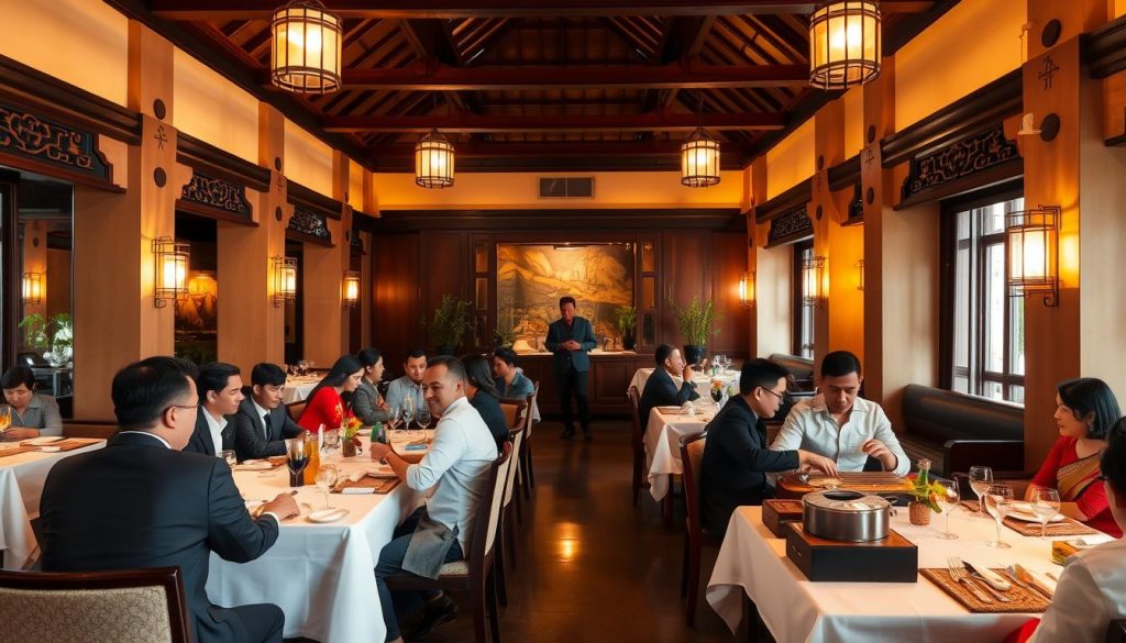 Traditional Javanese restaurant in Yogyakarta with live gamelan music Traditional Javanese restaurant in Yogyakarta with live gamelan music
