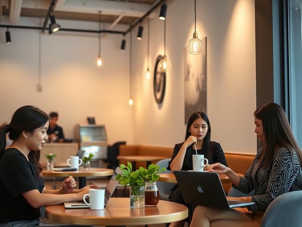 Trendy café in Manila