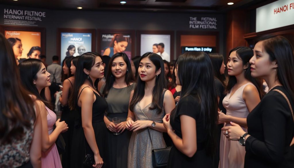 Young people at Hanoi International Film Festival event Young people at Hanoi International Film Festival event