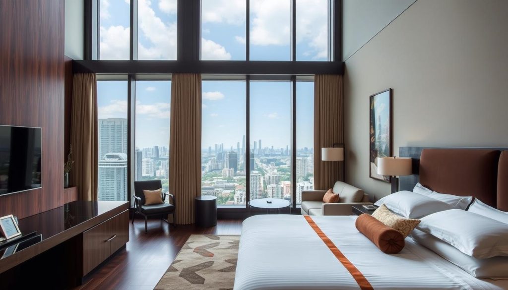 Modern hostel room in Bangkok