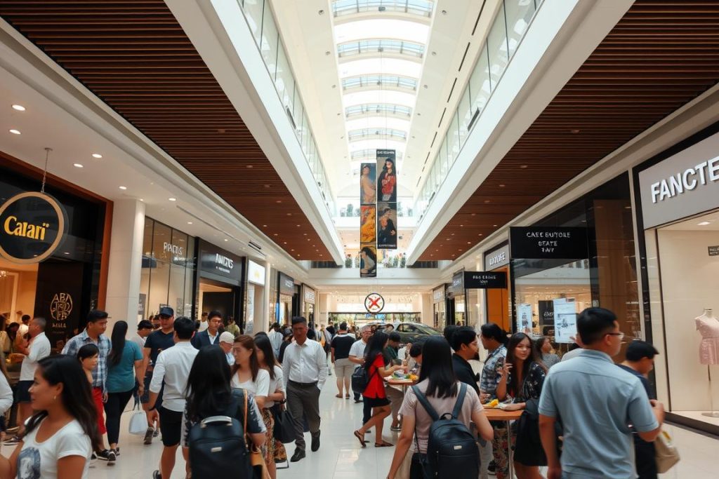 Modern shopping mall in Manila where locals and expatriates socialize Modern shopping mall in Manila where locals and expatriates socialize