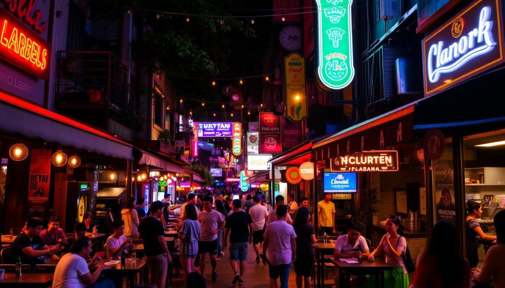 Nightlife scene