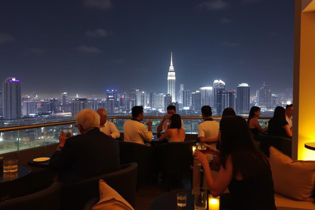 Rooftop bar in Bonifacio Global City (BGC) Manila with skyline views